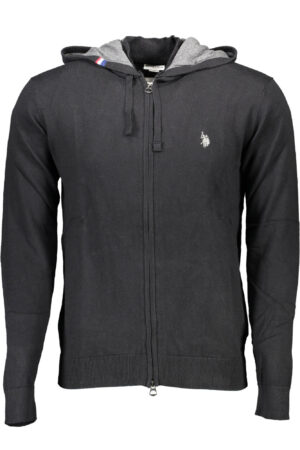 US POLO ASSN. MEN'S BLACK CARDIGAN
