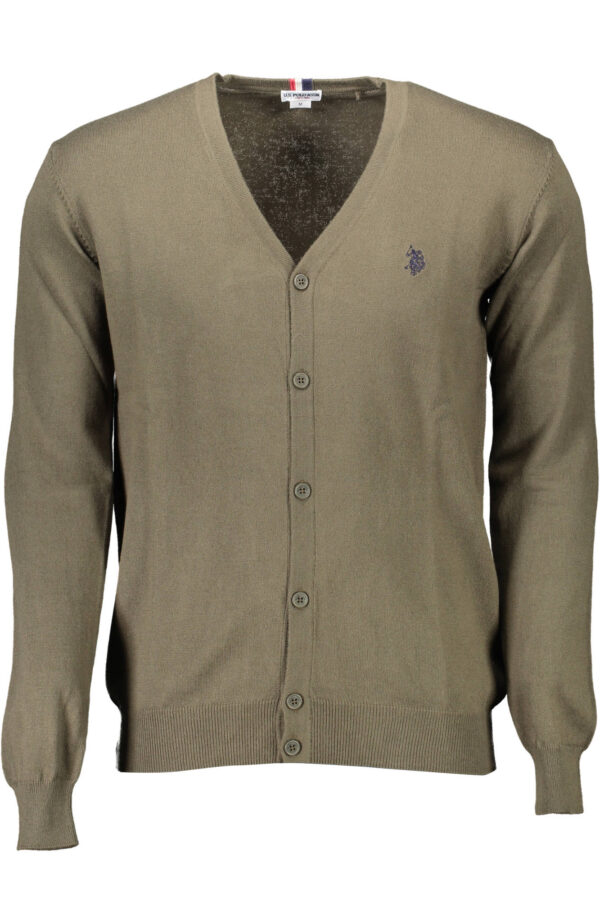 US POLO ASSN. MEN'S GREEN CARDIGAN