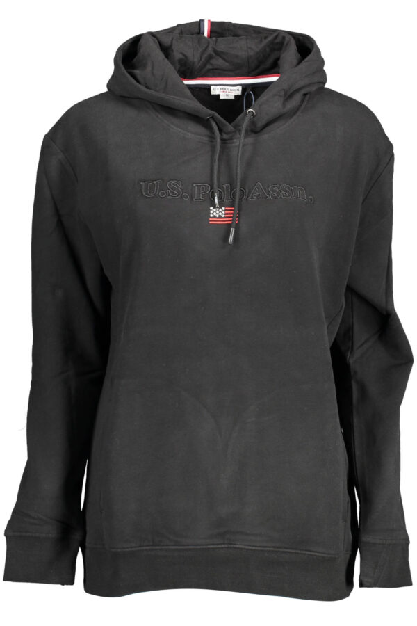 US POLO ASSN. WOMEN'S BLACK ZIP-UP SWEATSHIRT