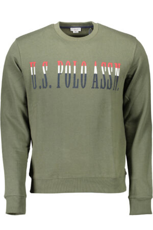US POLO ASSN. MEN'S GREEN ZIP-UP SWEATSHIRT
