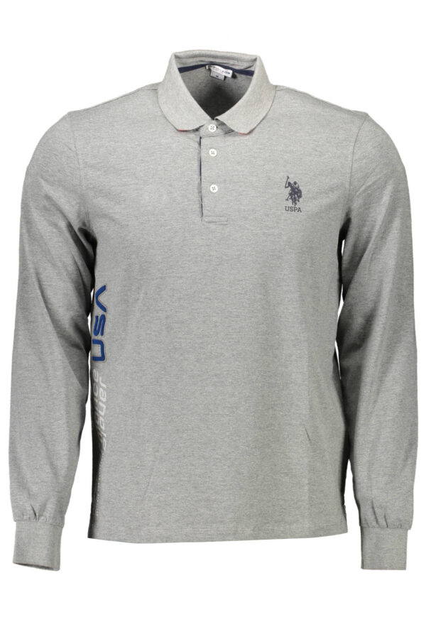 US POLO ASSN. MEN'S LONG-SLEEVE POLO SHIRT, GREY
