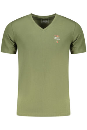 AERONAUTICA MILITARE MEN'S GREEN OUTDOOR T-SHIRT