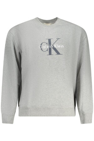 CALVIN KLEIN MEN'S GRAY ZIP-UP SWEATSHIRT