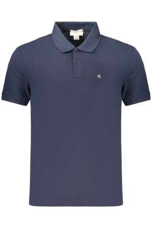 CALVIN KLEIN MEN'S SHORT-SLEEVE POLO SHIRT, BLUE