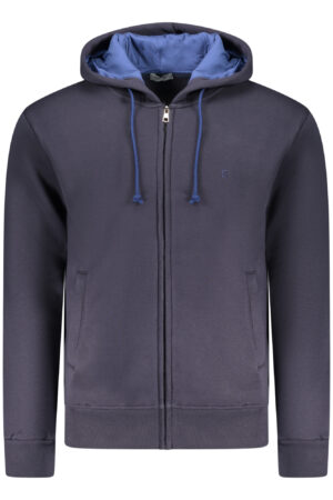 COVERI MOVING MEN'S BLUE ZIP-UP SWEATSHIRT