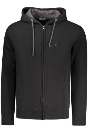 COVERI MOVING MEN'S BLACK ZIP-UP SWEATSHIRT