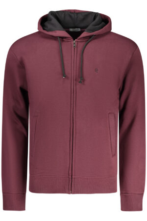 COVERI MOVING MEN'S RED ZIP-UP SWEATSHIRT
