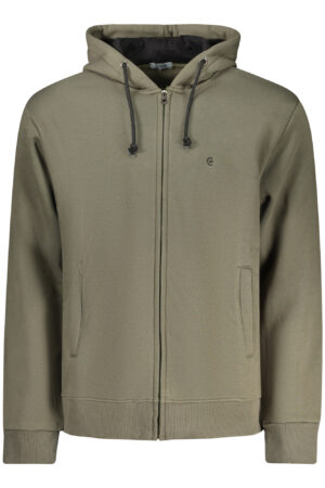 COVERI MOVING MEN'S ZIP-UP SWEATSHIRT GREEN
