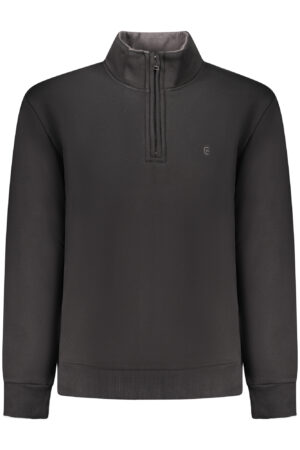 COVERI MOVING MEN'S BLACK ZIP-UP SWEATSHIRT
