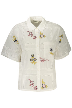 DESIGUAL WOMEN'S SHORT-SLEEVED SHIRT WHITE
