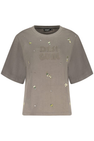 DESIGUAL WOMEN'S GRAY ZIP-UP SWEATSHIRT