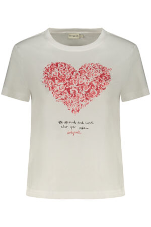 DESIGUAL WOMEN'S SHORT-SLEEVE T-SHIRT WHITE