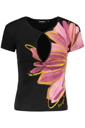 DESIGUAL WOMEN'S SHORT-SLEEVE T-SHIRT BLACK