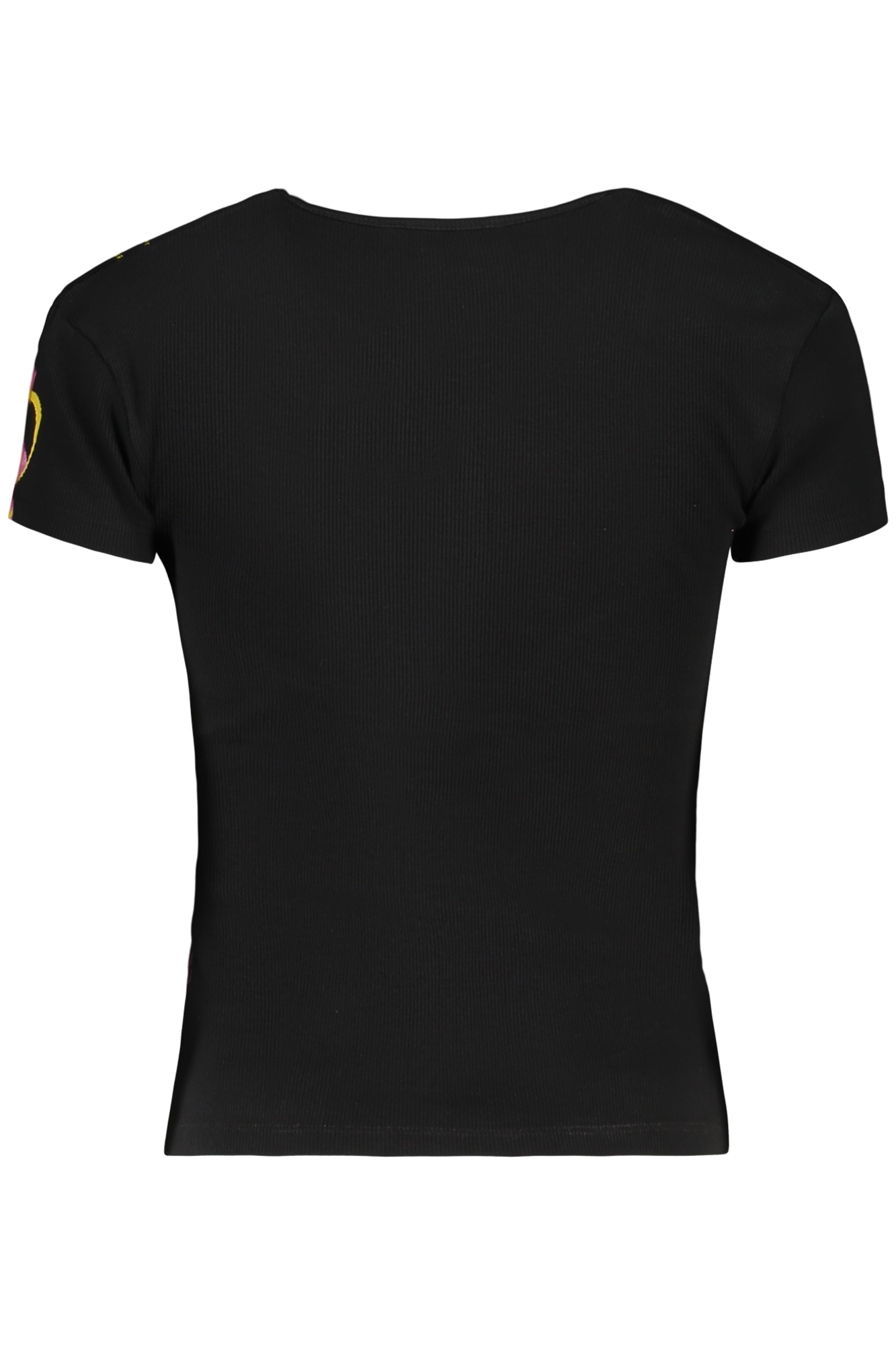 desigualt-shirtmanichecortedonnanero_2
