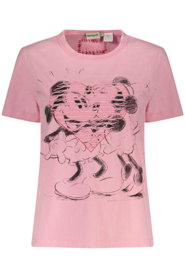 desigualt-shirtmanichecortedonnarosa_1