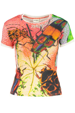 DESIGUAL WOMEN'S SHORT-SLEEVED T-SHIRT, RED