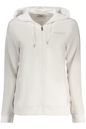 FREDDY WOMEN'S WHITE ZIP-UP SWEATSHIRT