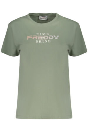 FREDDY WOMEN'S SHORT-SLEEVED GREEN T-SHIRT