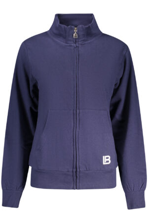 LAURA BIAGIOTTI WOMEN'S BLUE ZIP-UP SWEATSHIRT
