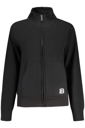 LAURA BIAGIOTTI WOMEN'S BLACK ZIP-UP SWEATSHIRT