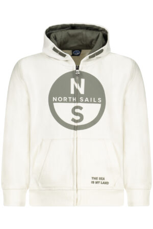 NORTH SAILS CHILDREN'S WHITE ZIP-UP SWEATSHIRT