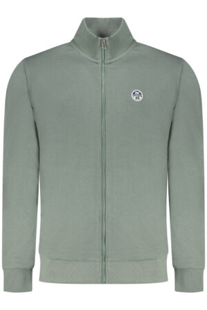 NORTH SAILS MEN'S GREEN ZIP-UP SWEATSHIRT