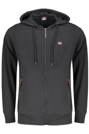 NORWAY 1963 MEN'S BLACK ZIP-UP SWEATSHIRT