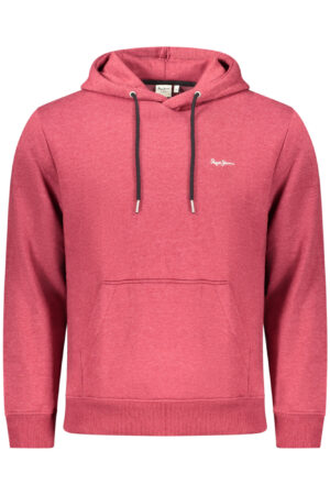 PEPE JEANS MEN'S RED ZIP-UP SWEATSHIRT