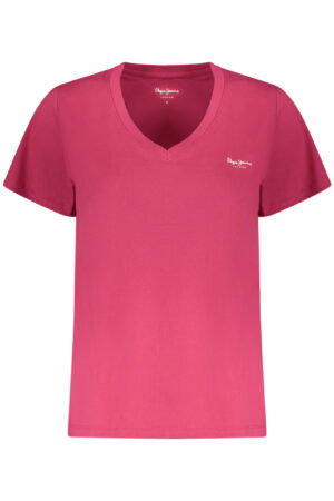PEPE JEANS WOMEN'S PINK SHORT-SLEEVE T-SHIRT