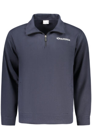 SUPERGA MEN'S BLUE ZIP-UP SWEATSHIRT