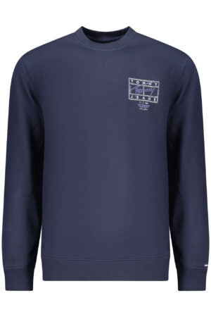 TOMMY HILFIGER MEN'S BLUE ZIP-UP SWEATSHIRT