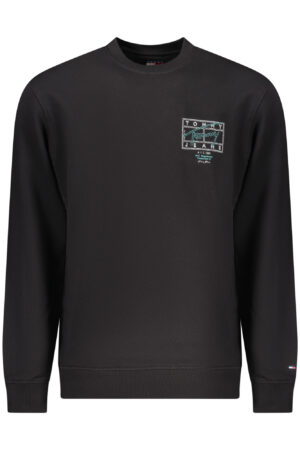 TOMMY HILFIGER MEN'S BLACK ZIP-UP SWEATSHIRT