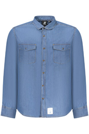 US GRAND MEN'S BLUE LONG-SLEEVED SHIRT