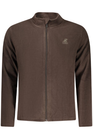 US GRAND MEN'S BROWN ZIP-UP SWEATSHIRT