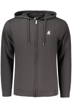 US GRAND MEN'S BLACK ZIP-UP SWEATSHIRT